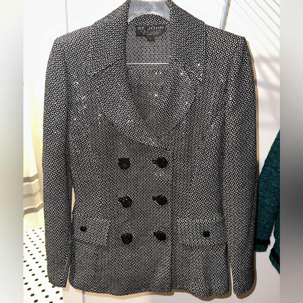 St. John Couture Skirt Suit with Paillettes